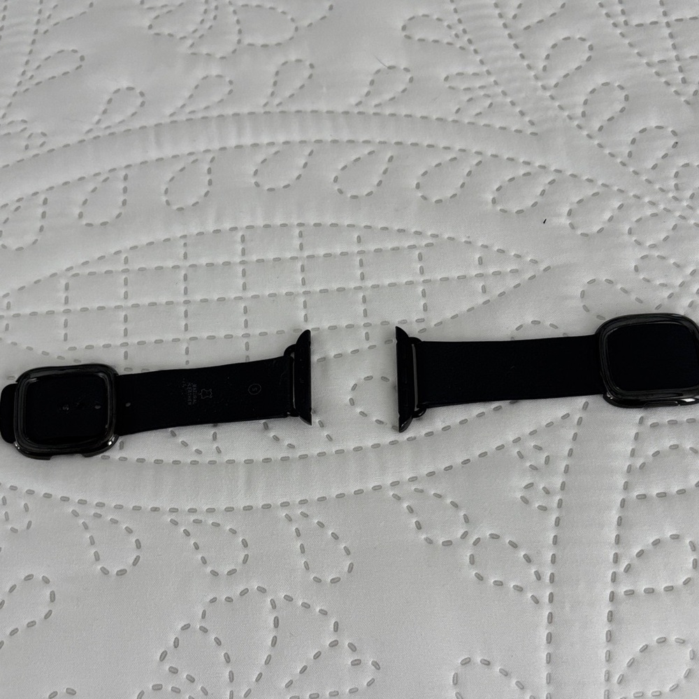 Black Silicone Apple Watch Bands (Pair)